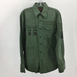 Rebel Spirit Mens Button Down LS Casual Shirt